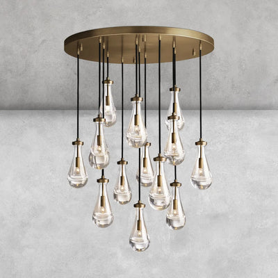 Raindrop Round Chandelier 36"