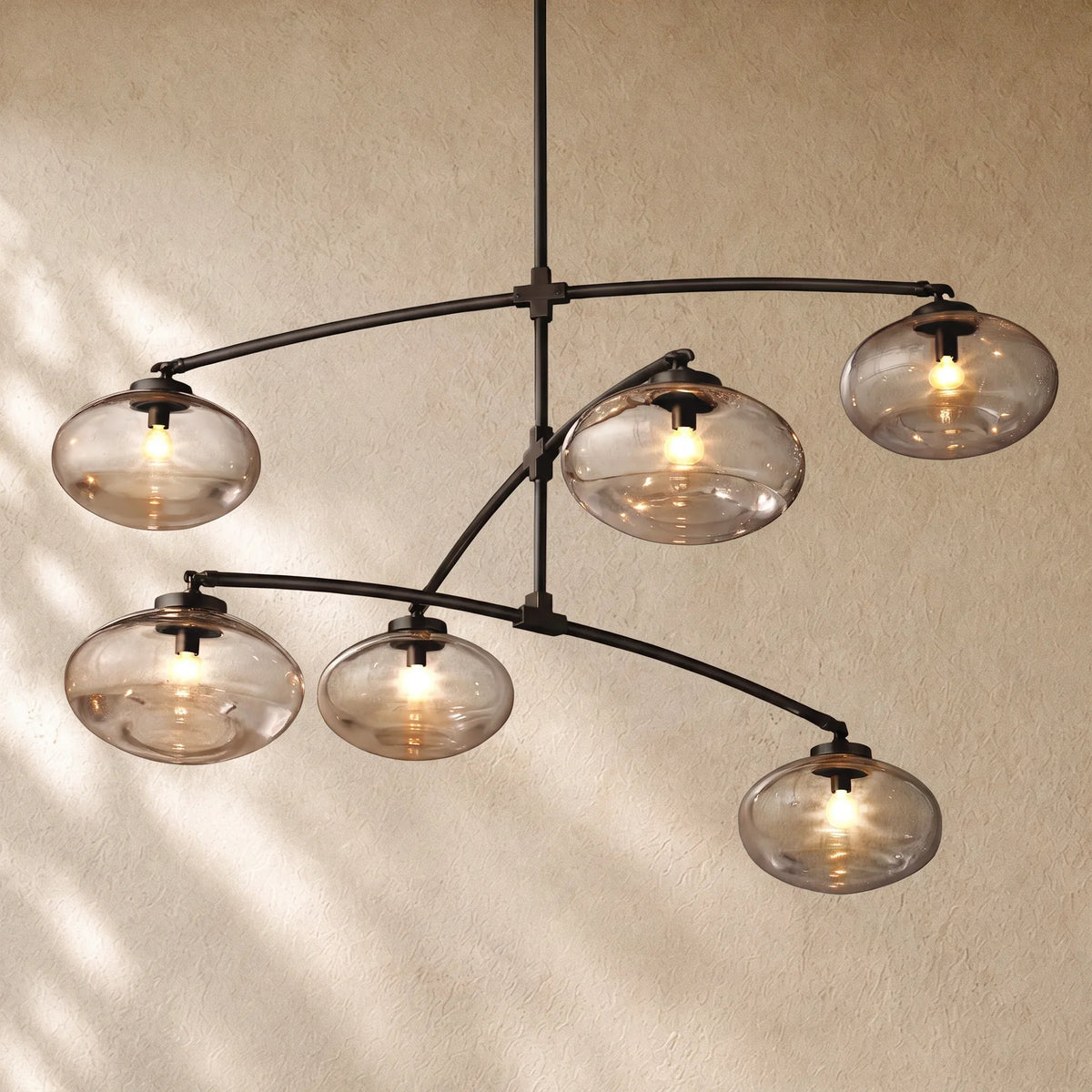 Cabrety Glass Mobile Round Chandelier