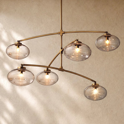 Cabrety Glass Mobile Round Chandelier