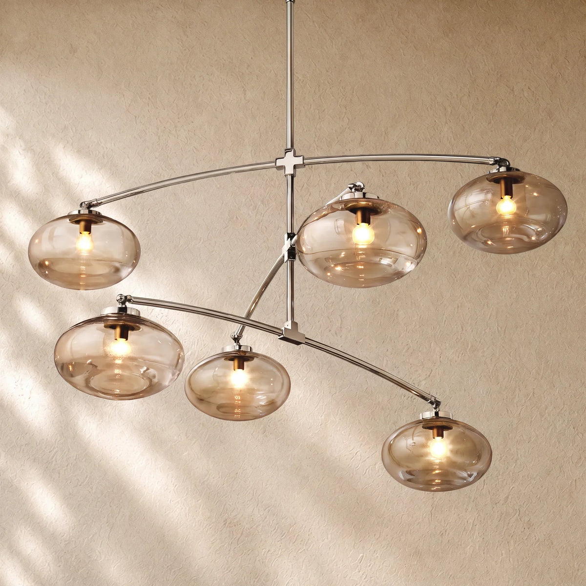 Cabrety Glass Mobile Round Chandelier