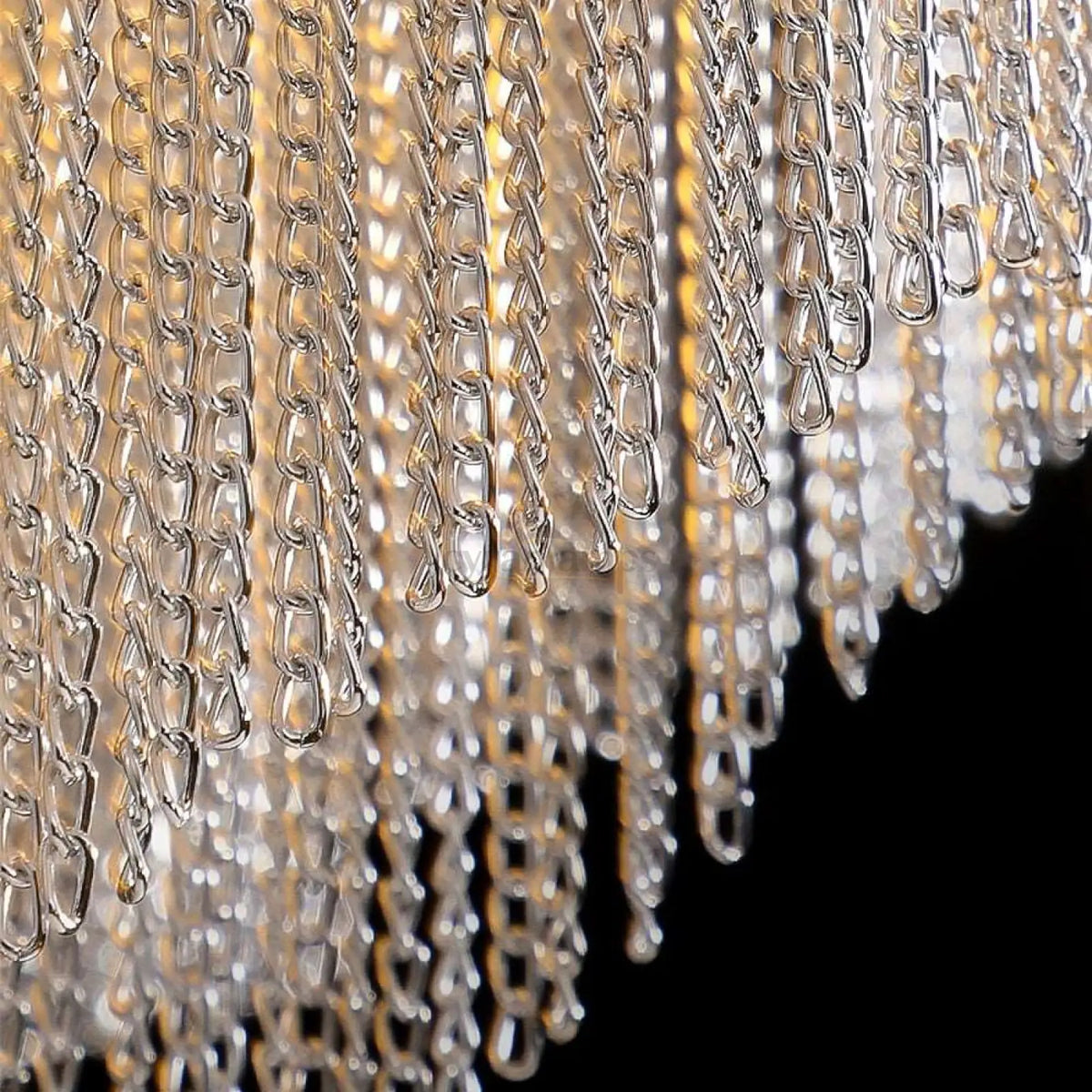 Cadena Chain Tassel Flush Mount Chandelier - cyranlighting