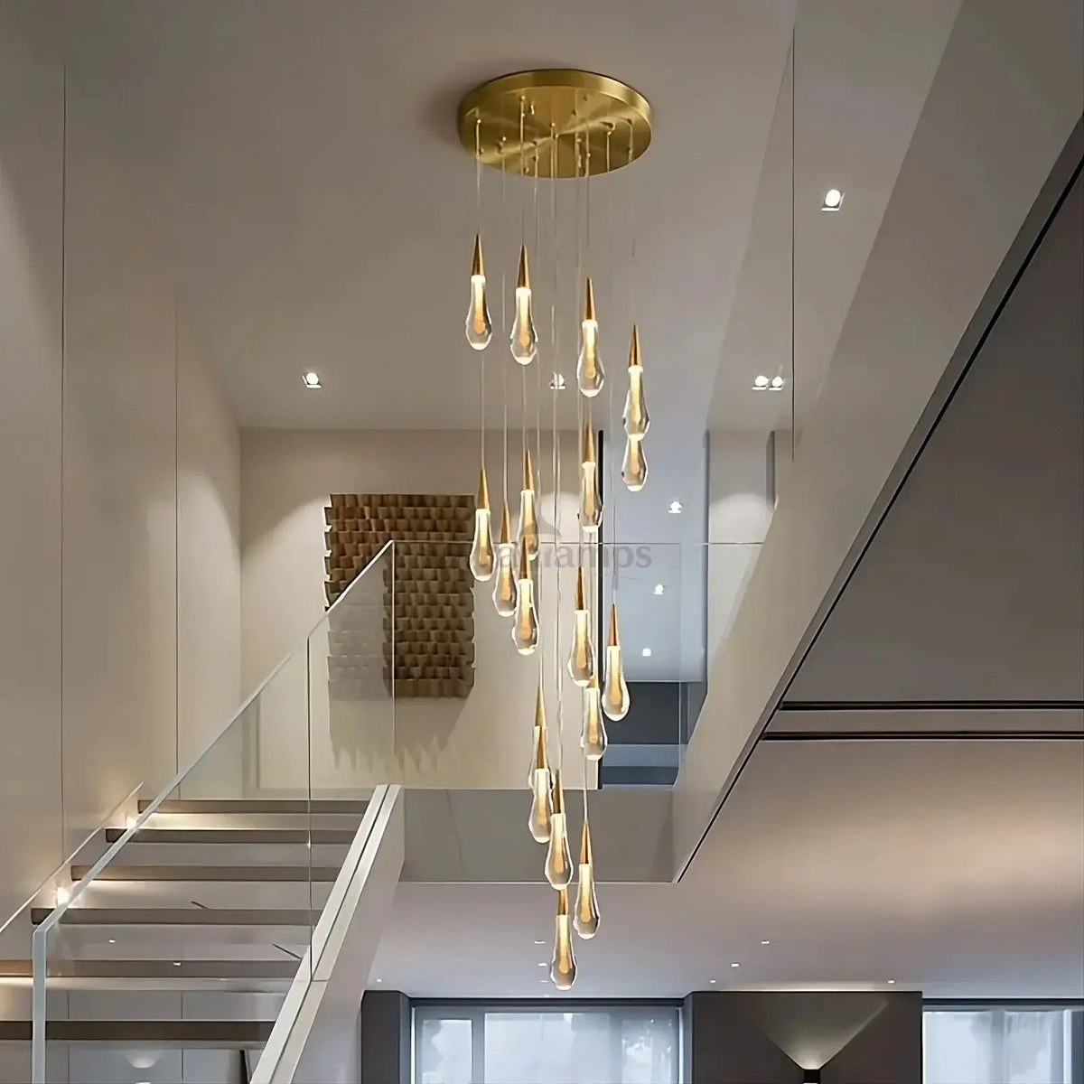 Cadere Modern Staircase Chandelier - cyranlighting