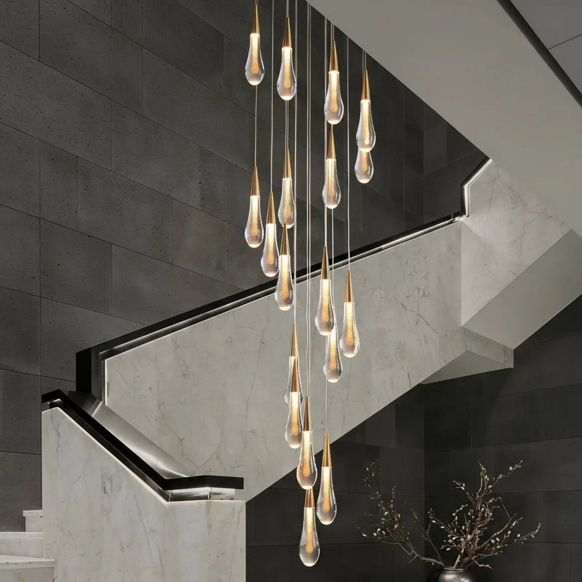 Cadere Modern Staircase Chandelier - cyranlighting
