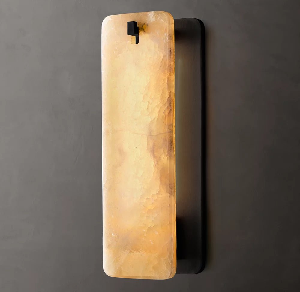 Calamette Modern Onyx Sconce - Cyran Lamps