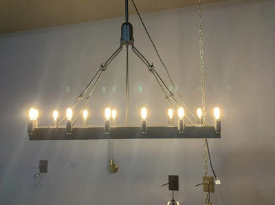 Camena Vintage Candelabra Rectangular Chandelier - Cyran Lamps
