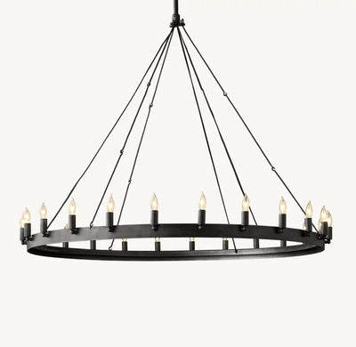 Camena Vintage Candelabra Round Chandelier - Cyran Lamps