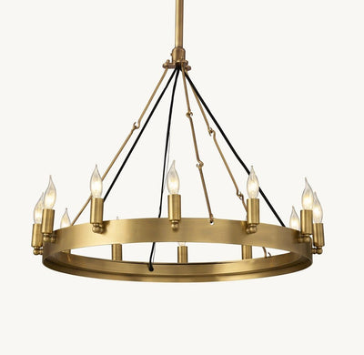 Camena Vintage Candelabra Round Chandelier - Cyran Lamps