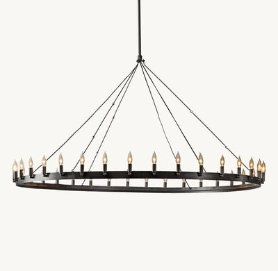 Camena Vintage Candelabra Round Chandelier - Cyran Lamps