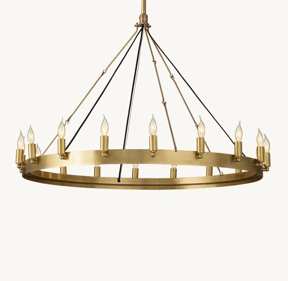 Camena Vintage Candelabra Round Chandelier - Cyran Lamps