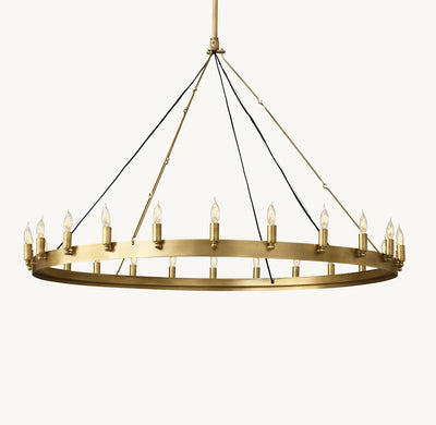 Camena Vintage Candelabra Round Chandelier - Cyran Lamps
