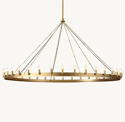 Camena Vintage Candelabra Round Chandelier - Cyran Lamps