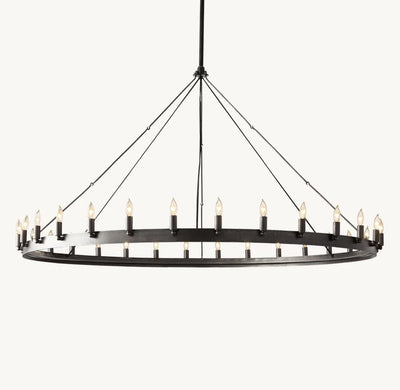 Camena Vintage Candelabra Round Chandelier - Cyran Lamps