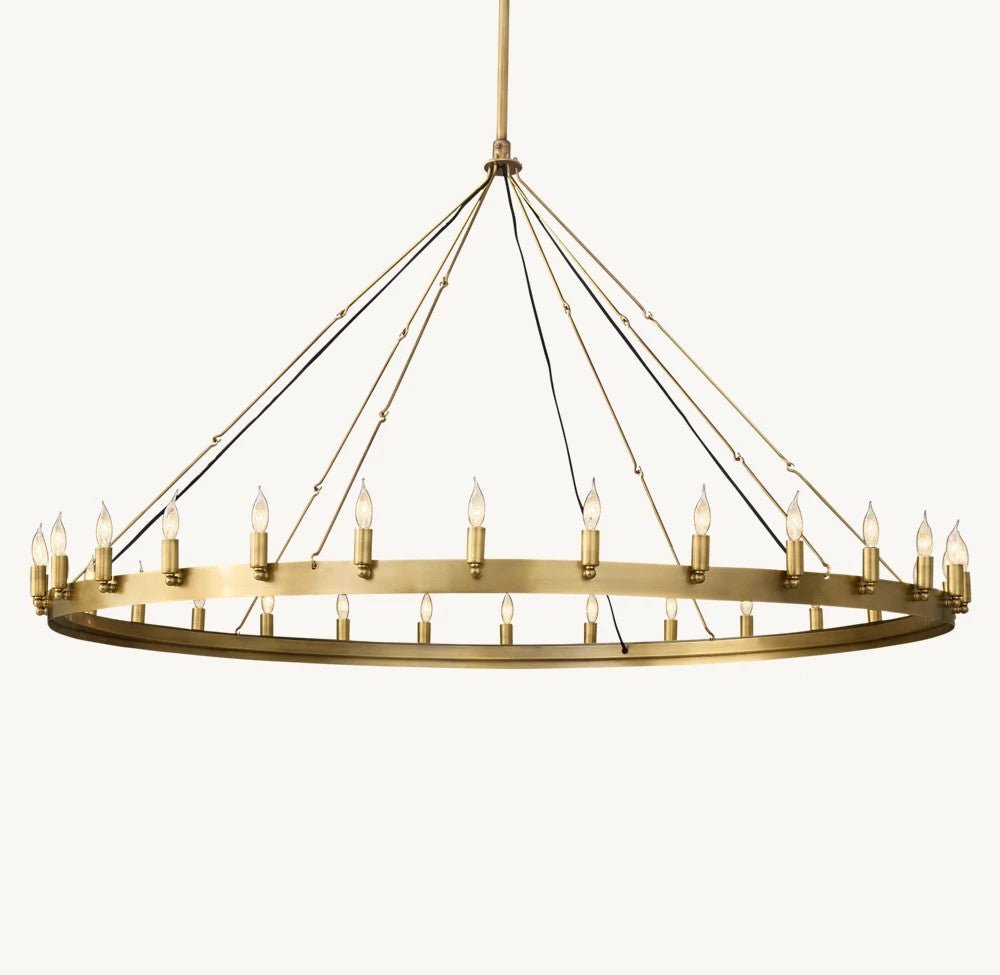 Camena Vintage Candelabra Round Chandelier - Cyran Lamps