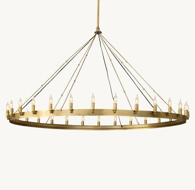 Camena Vintage Candelabra Round Chandelier - Cyran Lamps