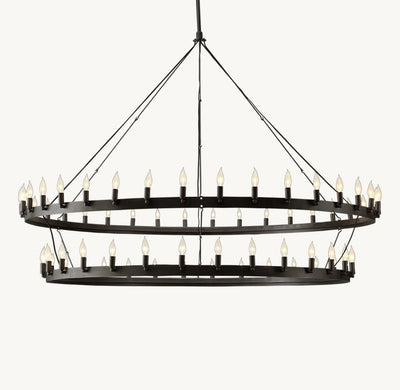 Camena Vintage Candelabra Two - Tier Chandelier - Cyran Lamps