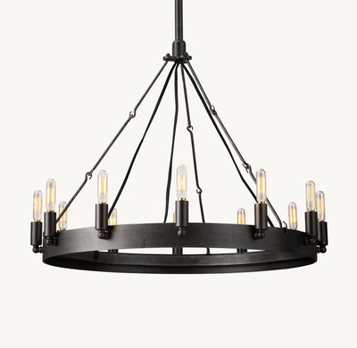Camena Vintage Filament Round Chandelier - Cyran Lamps
