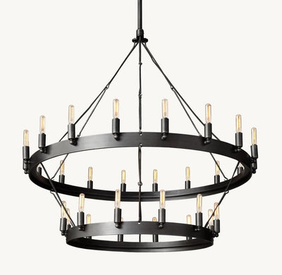 Camena Vintage Filament Two - Tier Chandelier - Cyran Lamps