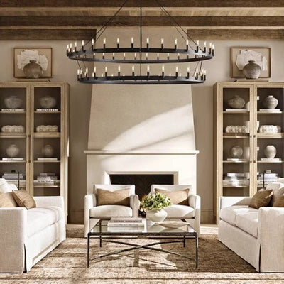 Camena Vintage Filament Two - Tier Chandelier - Cyran Lamps