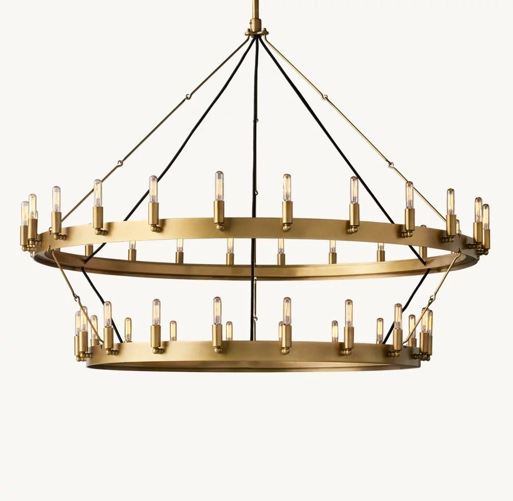 Camena Vintage Filament Two - Tier Chandelier - Cyran Lamps