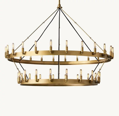 Camena Vintage Filament Two - Tier Chandelier - Cyran Lamps