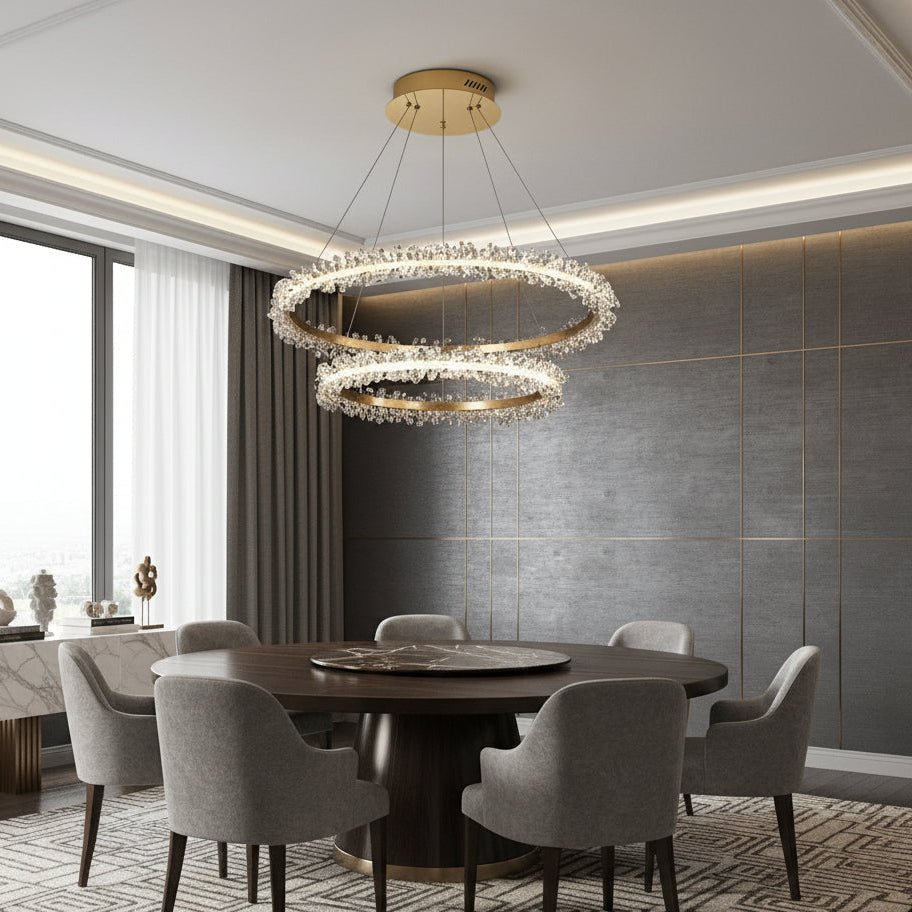 Capri 2 - Ring Modern Crystal Chandelier - cyranlamps