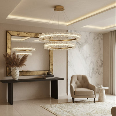 Capri 2 - Ring Modern Crystal Chandelier - cyranlamps