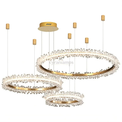 Capri 3 - Ring Crystal Chandelier - cyranlighting