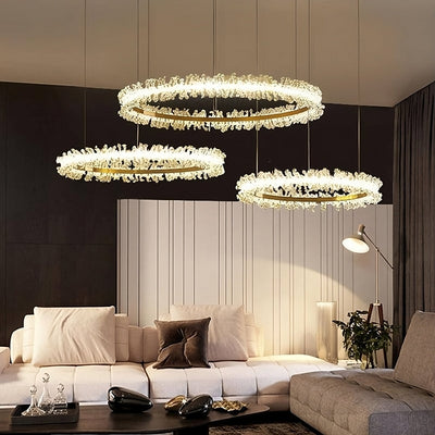 Capri 3 - Ring Crystal Chandelier - cyranlamps