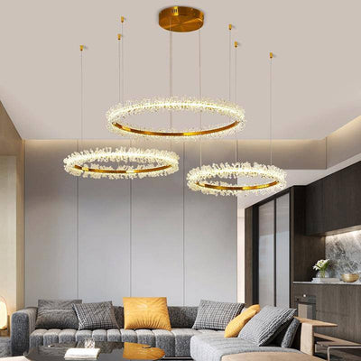 Capri 3 - Ring Crystal Chandelier - cyranlamps
