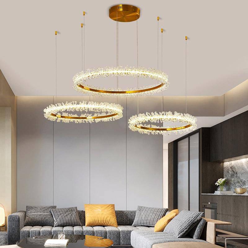 Capri 3 - Ring Crystal Chandelier - cyranlamps