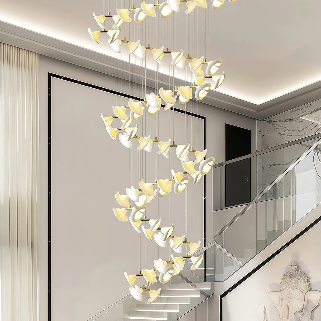 Ceramic Chandeliers Luxury Tulip Flower Ceiling Light - Cyran Lamps