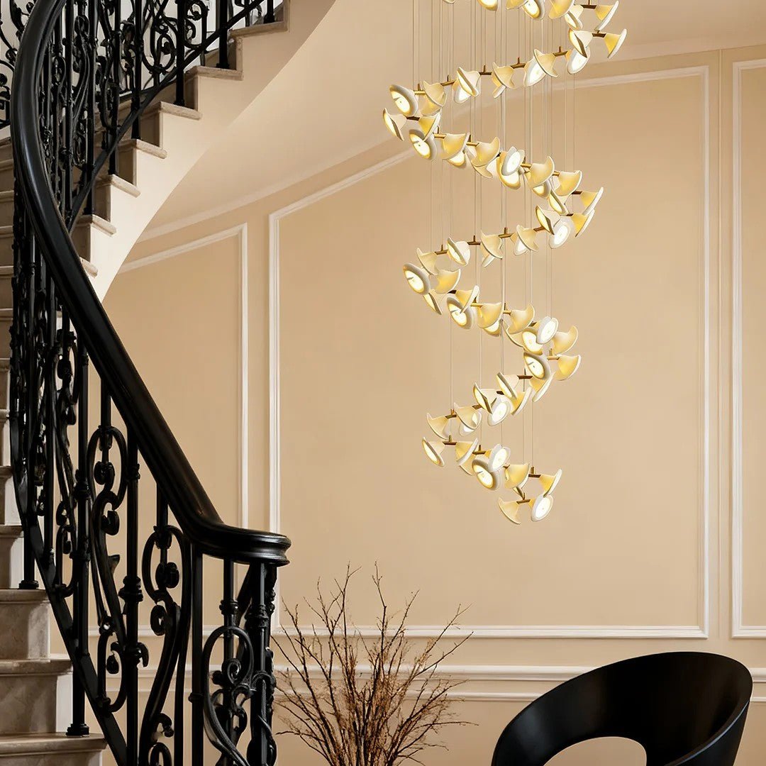 Ceramic Chandeliers Luxury Tulip Flower Ceiling Light - Cyran Lamps