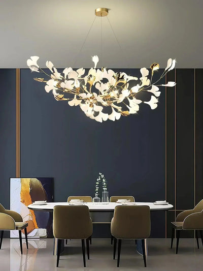 Ceramic Gingko Chandelier B - cyranlighting