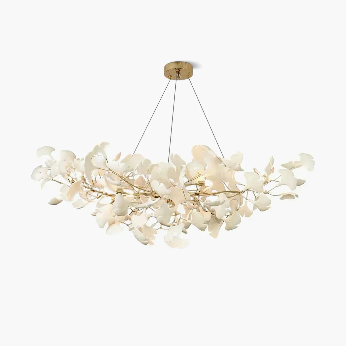 Ceramic Gingko Chandelier B - cyranlighting