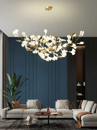Ceramic Gingko Chandelier B - cyranlighting
