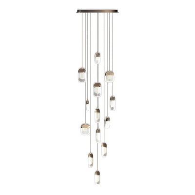 Chandelier for Staircase Full Copper Luxury Crystal Ceiling Light - Cyran Lamps