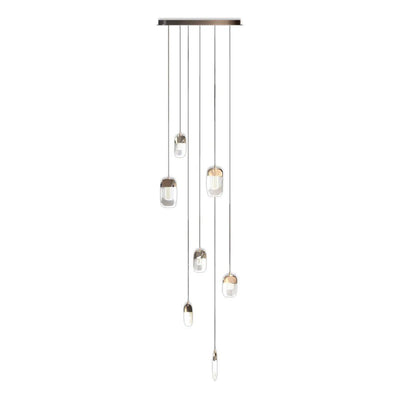 Chandelier for Staircase Full Copper Luxury Crystal Ceiling Light - Cyran Lamps