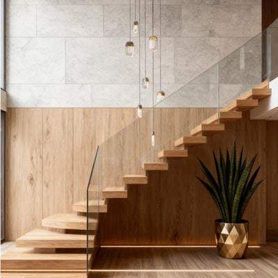 Chandelier for Staircase Full Copper Luxury Crystal Ceiling Light - Cyran Lamps