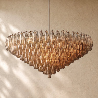 Chiaramn Glass Tiered Round Chandelier
