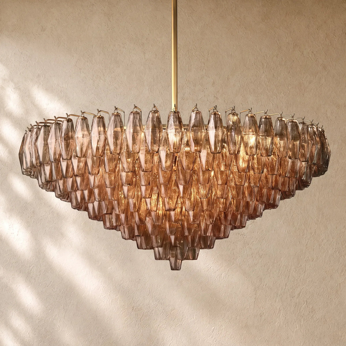 Chiaramn Glass Tiered Round Chandelier