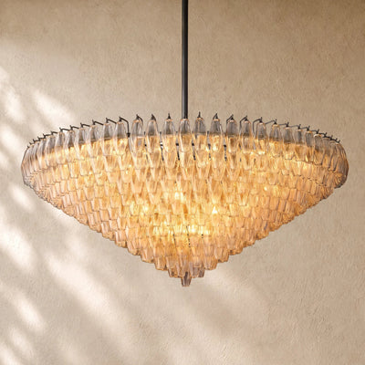 Chiaramn Glass Tiered Round Chandelier