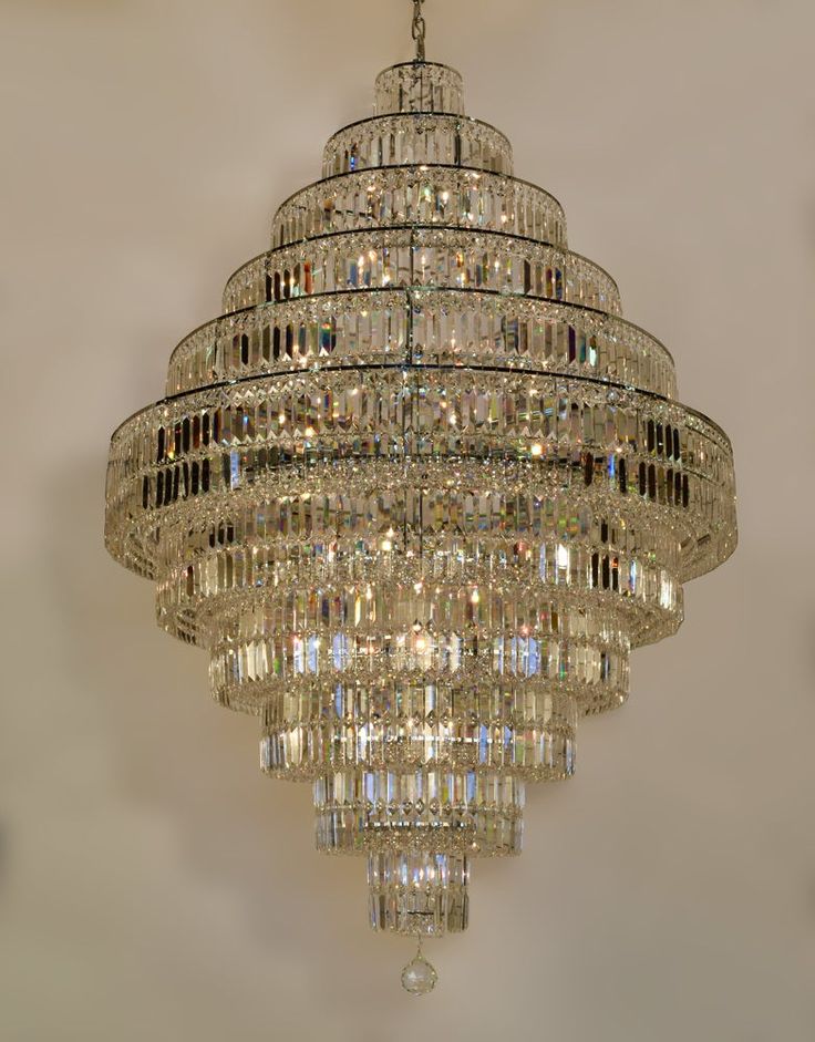 Chrome/ Silver/ Gold Extra Large Chandelier For Foyer Living Room Staircase Crystal Ceiling Lighting Fixture - cyranlamps