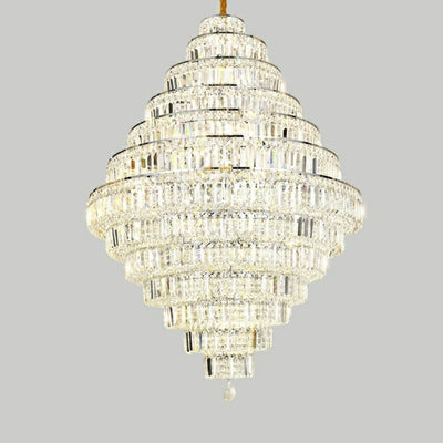 Chrome/ Silver/ Gold Extra Large Chandelier For Foyer Living Room Staircase Crystal Ceiling Lighting Fixture - cyranlamps