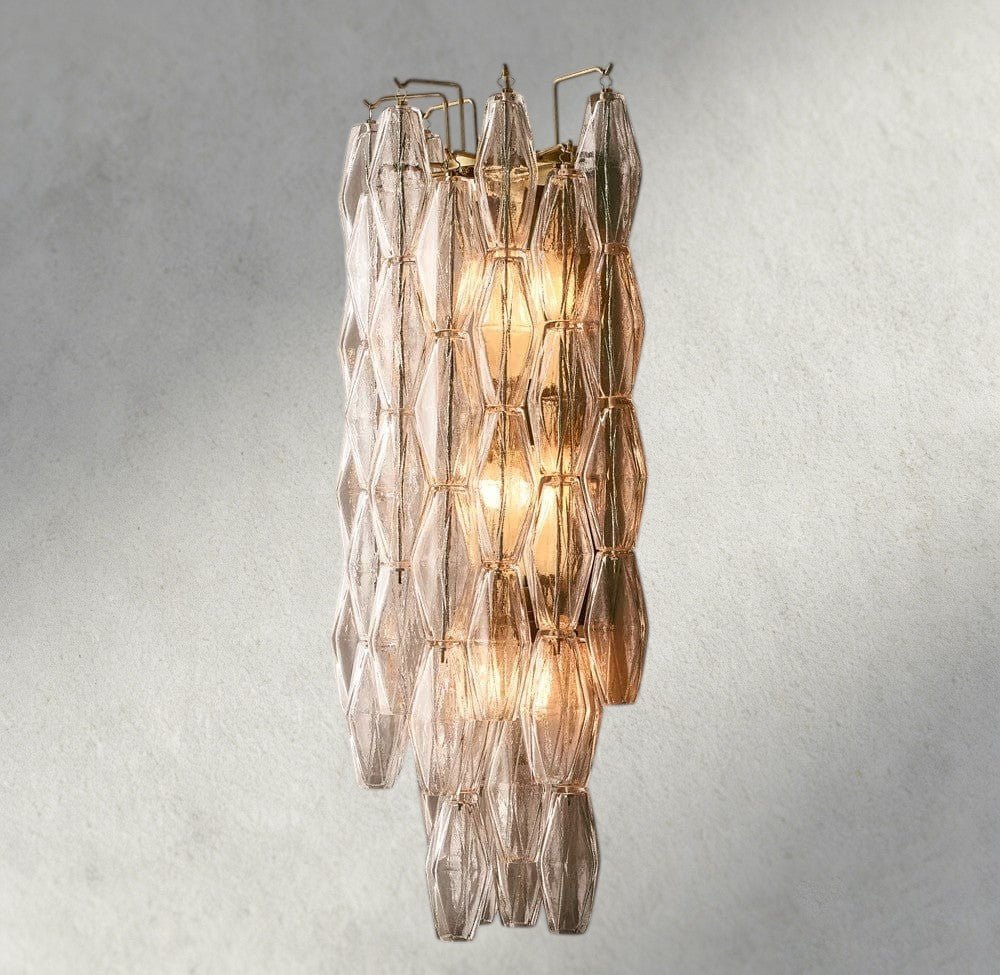 CIHELA CLEAR/ SMOKE GLASS GRAND SCONCE 30" - cyranlighting