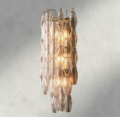 CIHELA CLEAR/ SMOKE GLASS GRAND SCONCE 30" - cyranlighting