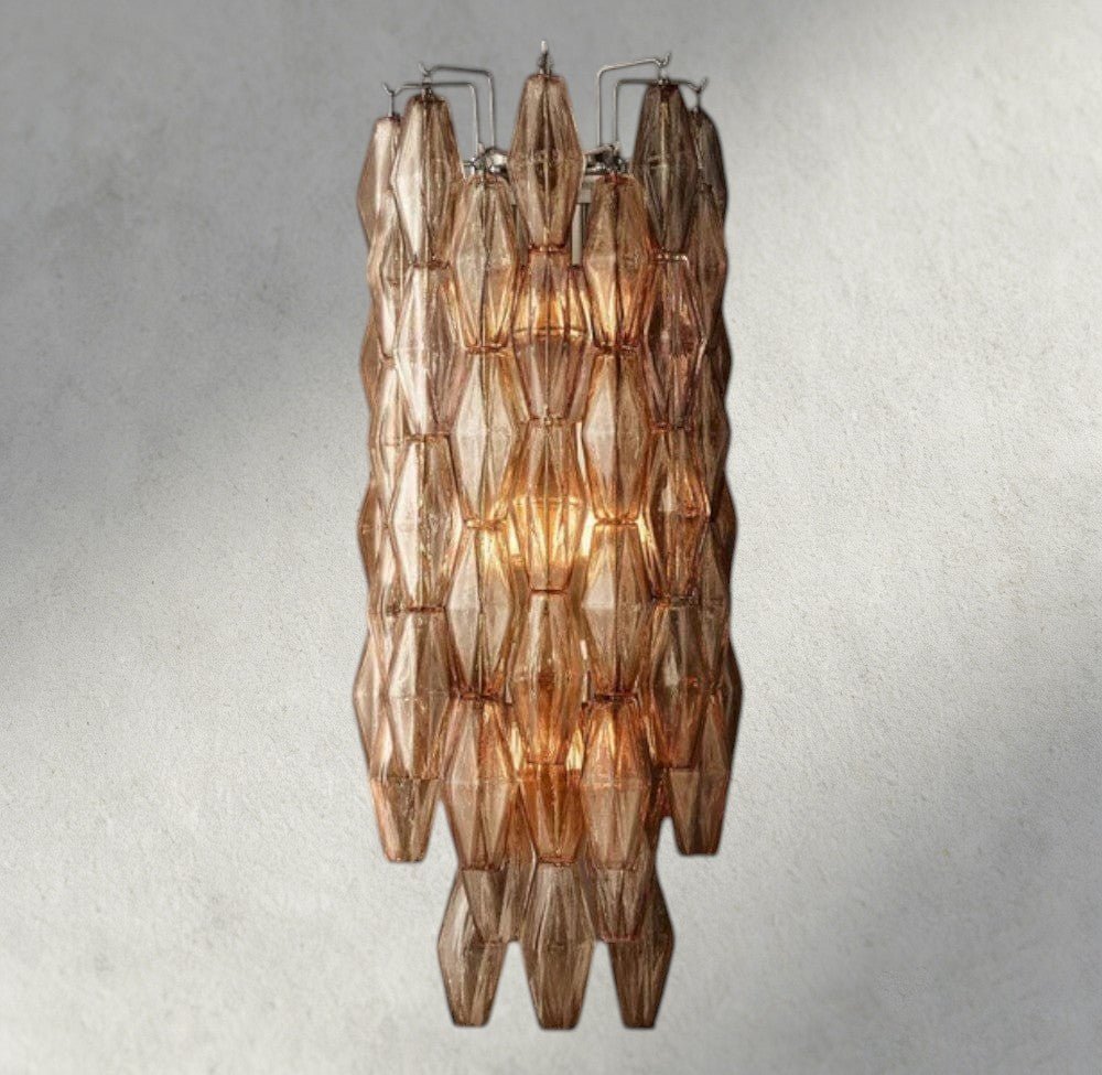 CIHELA CLEAR/ SMOKE GLASS GRAND SCONCE 30" - cyranlighting