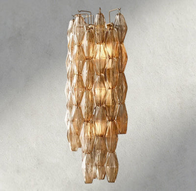 CIHELA CLEAR/ SMOKE GLASS GRAND SCONCE 30" - cyranlighting