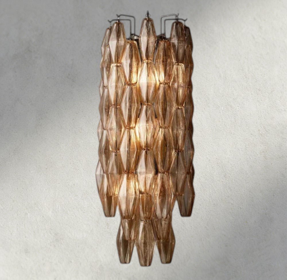 CIHELA CLEAR/ SMOKE GLASS GRAND SCONCE 30" - cyranlighting