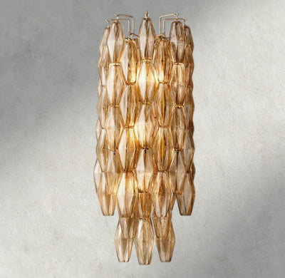 CIHELA CLEAR/ SMOKE GLASS GRAND SCONCE 30" - cyranlighting