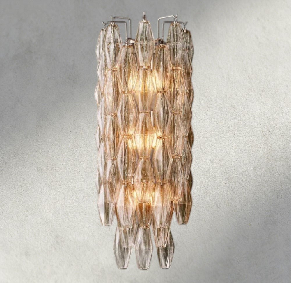 CIHELA CLEAR/ SMOKE GLASS GRAND SCONCE 30" - cyranlighting